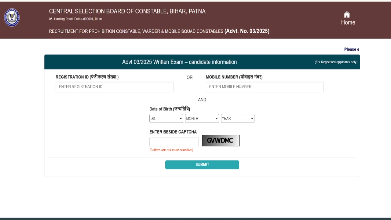 Bihar Police Madhya Nishedh Admit Card Download 2026 लिंक हुआ जारी